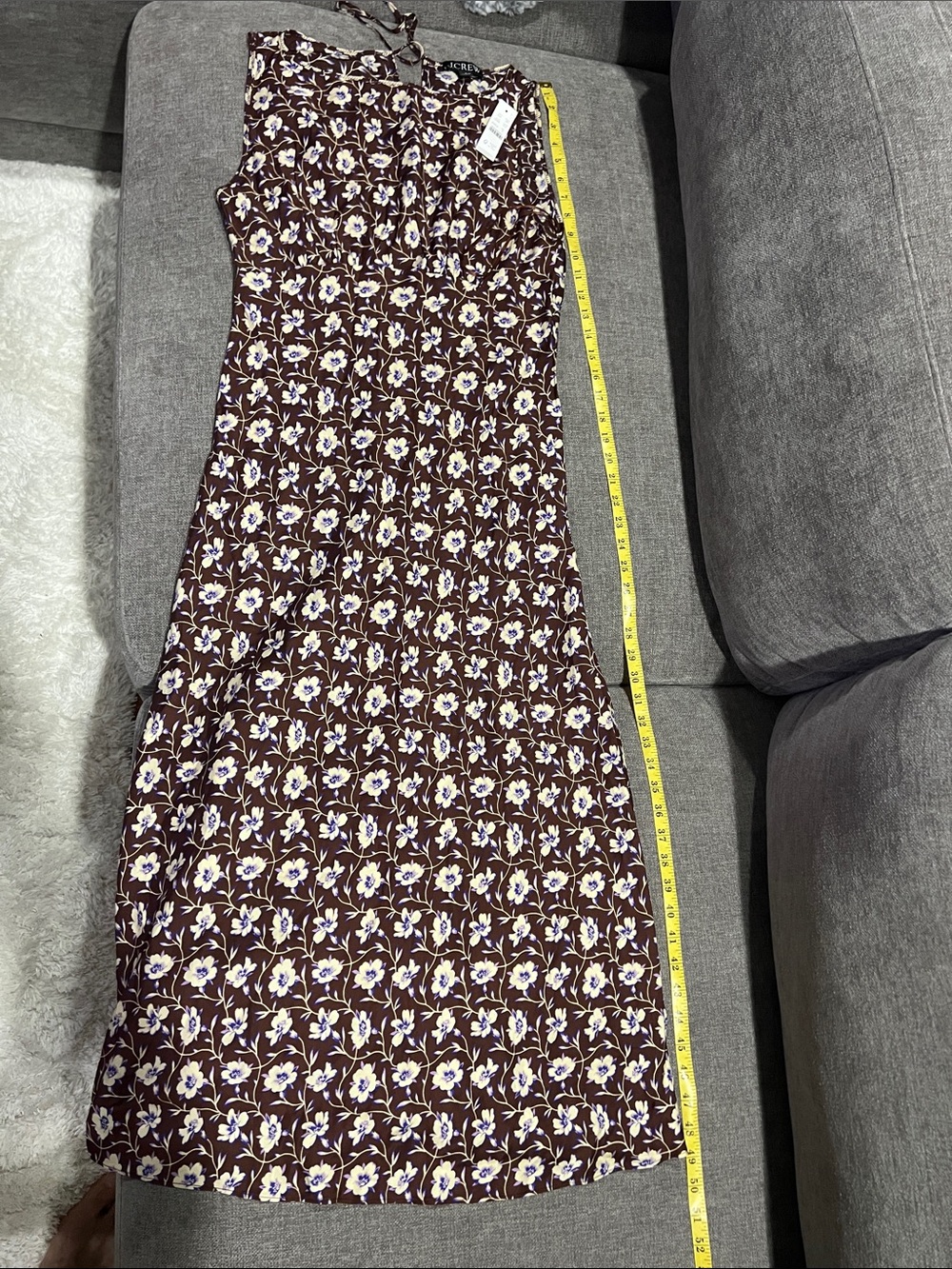 J. Crew Brown Floral Maxi Skirt